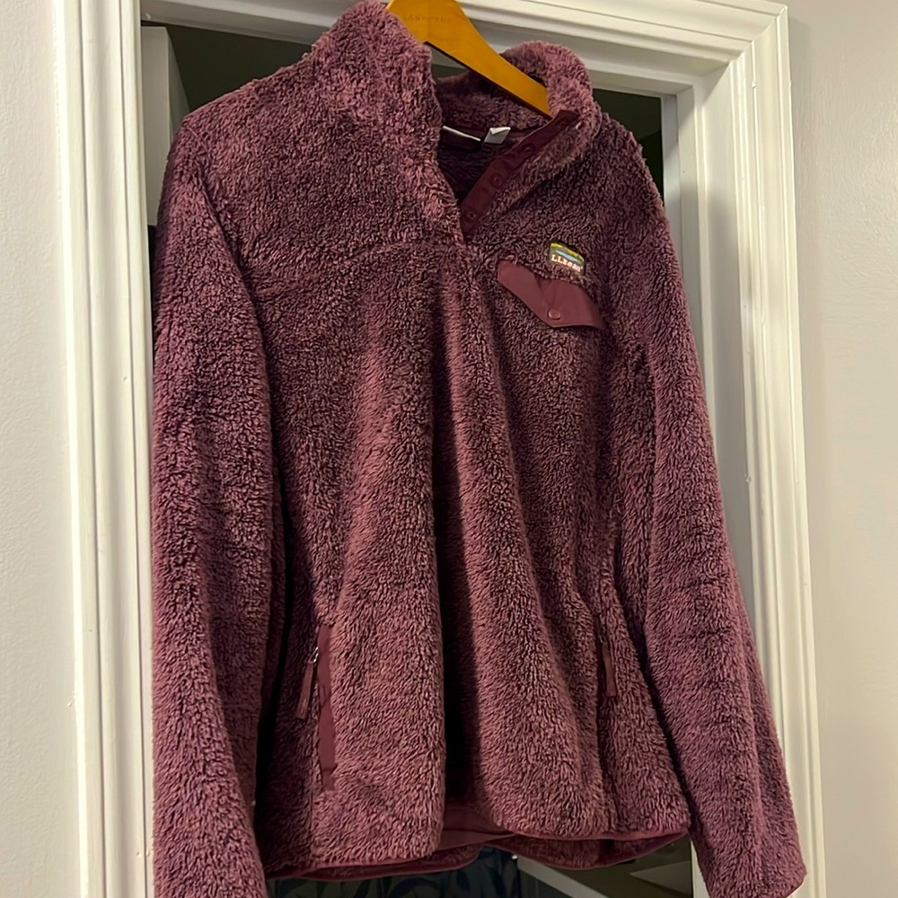 LL Bean beautiful snap T fleece XL
